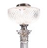 FINE VICTORIAN SILVER PLATED OIL LAMP at Ross's Online Art Auctions
