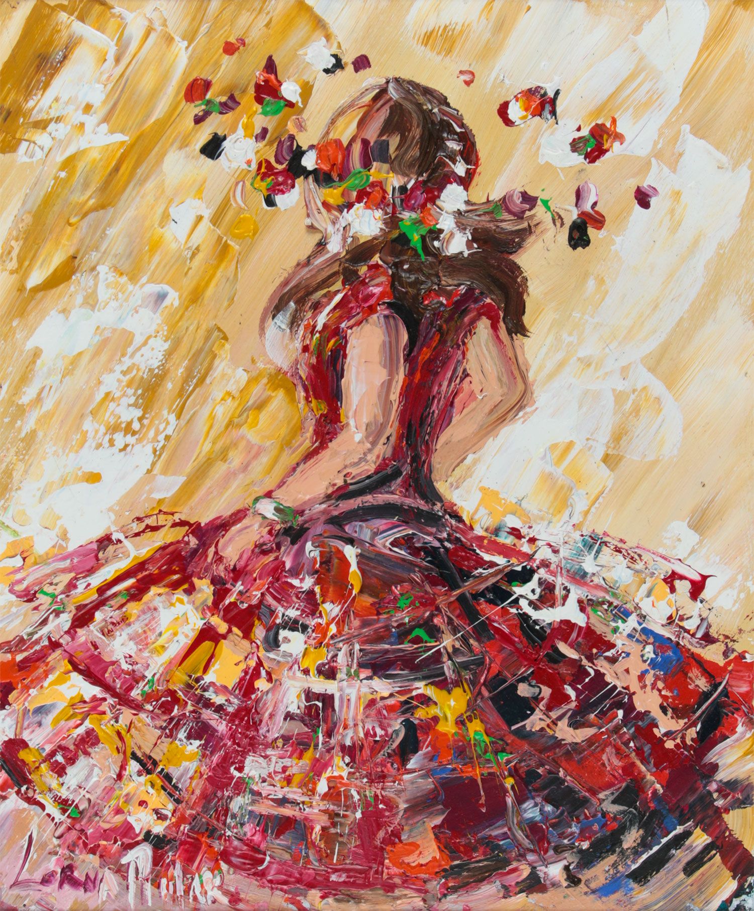 DANCER IN RED by Lorna Millar at Ross's Online Art Auctions