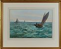 SAILING IN THE IRISH SEA by James Aitken at Ross's Online Art Auctions