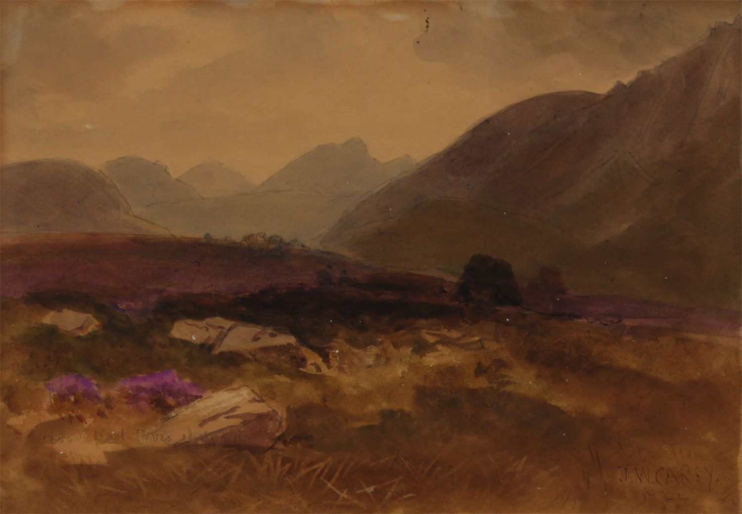 TURF STACKS AND HEATHER by Joseph William  Carey RUA at Ross's Online Art Auctions