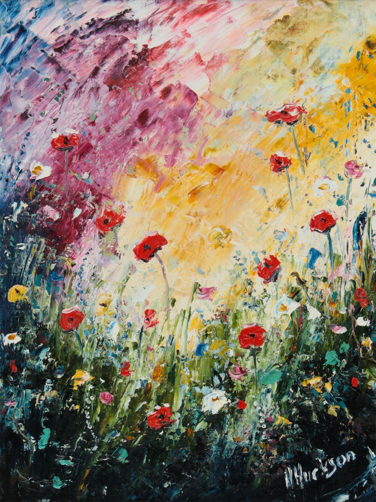 CLASSIC WILD FLOWERS by Hayley Huckson at Ross's Online Art Auctions