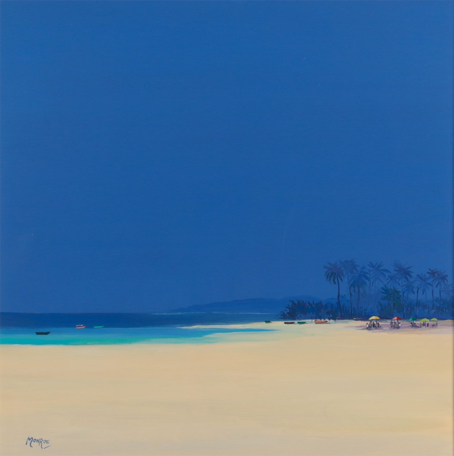 SUMMER BEACH by Desmond Monroe at Ross's Online Art Auctions