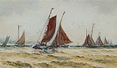 OFF THE FRENCH COAST by Thomas Bush Hardy at Ross's Online Art Auctions