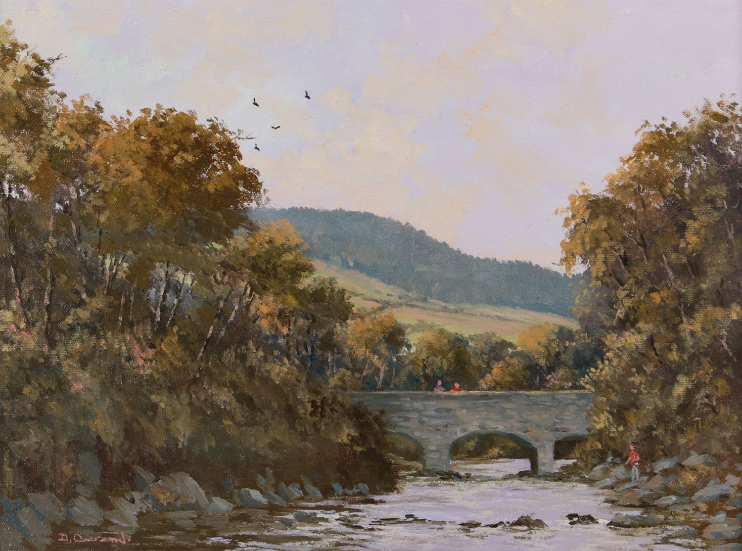 RIVER SHIMNA, NEWCASTLE, COUNTY DOWN by David Overend at Ross's Online Art Auctions