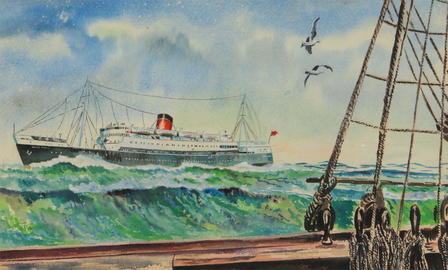 THE ULSTER PRINCE FERRY by Doris Rainey at Ross's Online Art Auctions