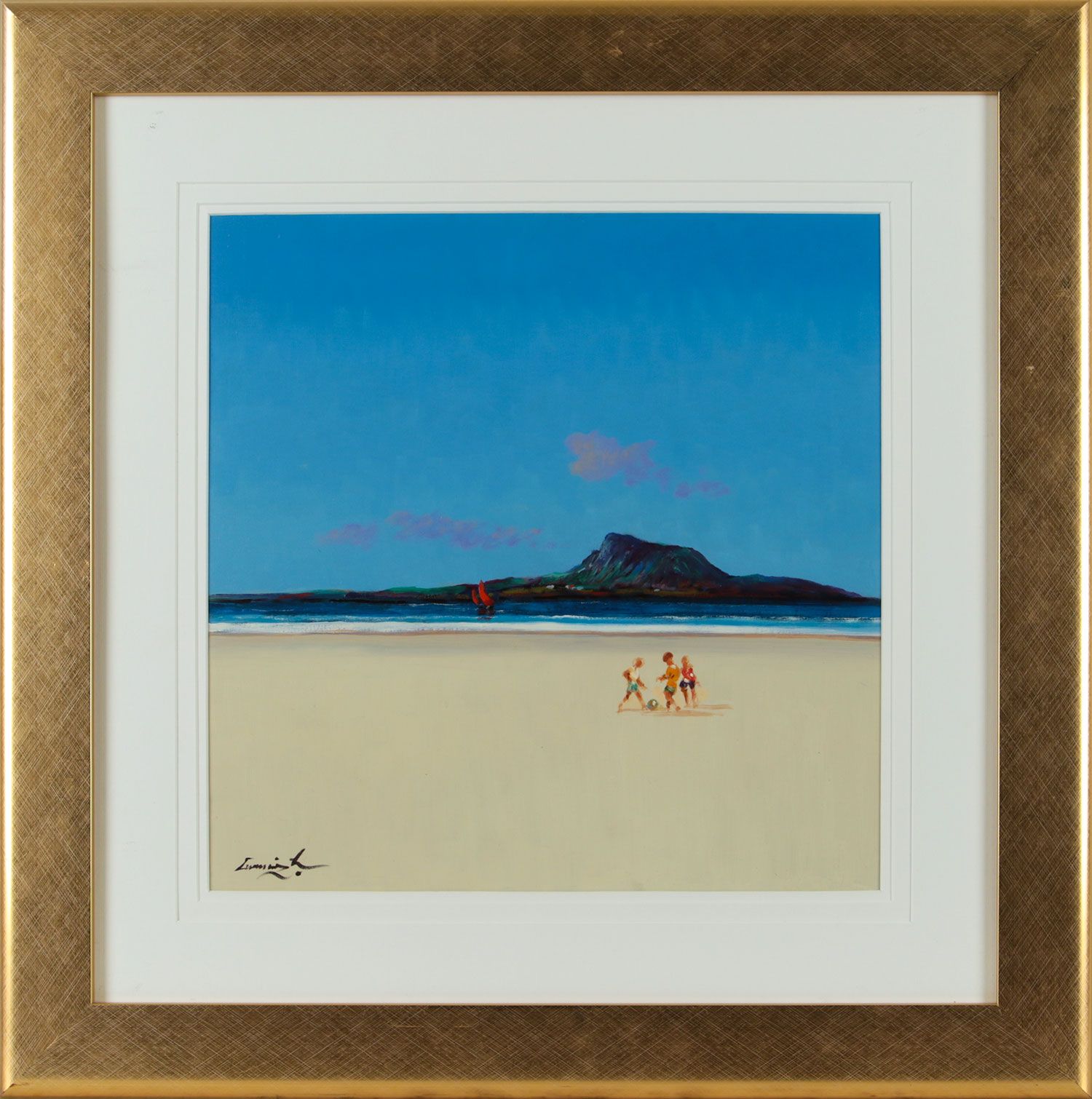 PLAYING FOOTBALL, DONEGAL by William Cunningham at Ross's Online Art Auctions