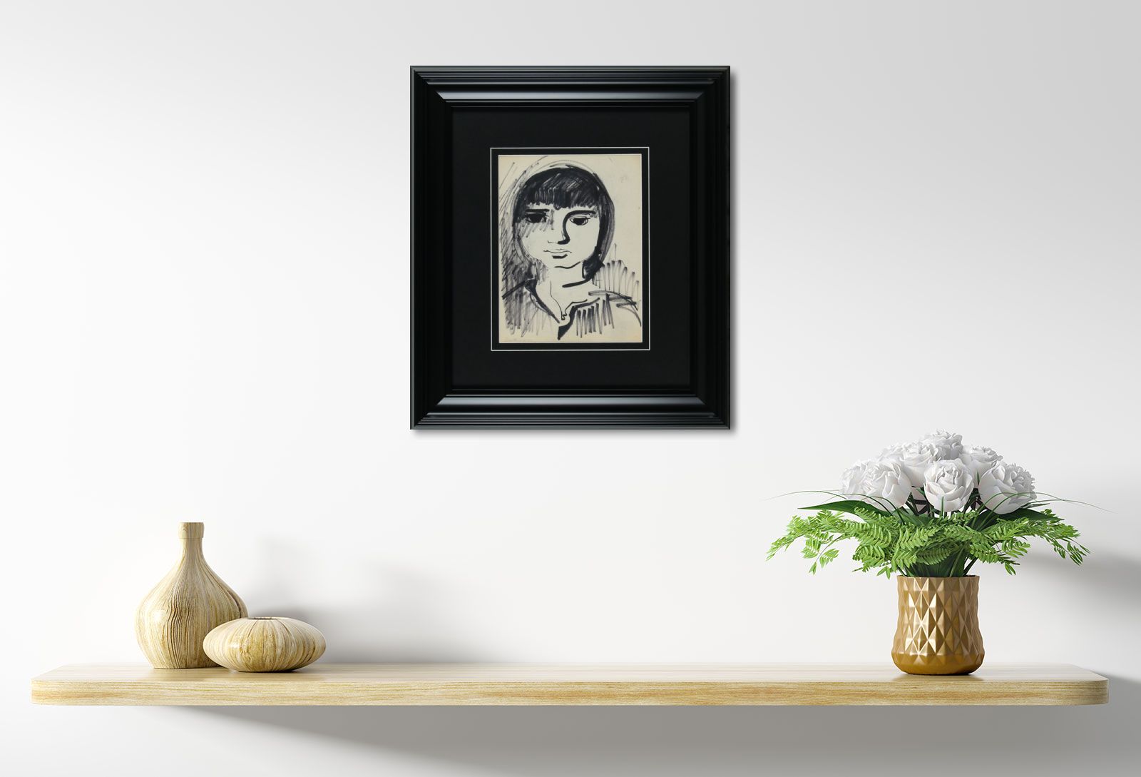 PORTRAIT OF A GIRL by Colin Middleton RHA RUA at Ross's Online Art Auctions
