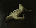 DRAPED SERIES II, OPAQUE RECLINE ON FLOORBOARDS by Stephanie Rew at Ross's Online Art Auctions