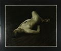 DRAPED SERIES II, OPAQUE RECLINE ON FLOORBOARDS by Stephanie Rew at Ross's Online Art Auctions