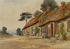 COTTAGES, SHAUGHNOSTOWN by Ernest Hanford at Ross's Online Art Auctions