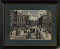 THE FOUR CORNERS, BELFAST 1840 by John Donaldson at Ross's Online Art Auctions