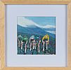 CYCLISTS RACING BENEATH THE CLOUD COVERED MOUNTAIN TOPS OF CROAGH PATRICK by Sean Lorinyenko at Ross's Online Art Auctions