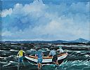 BOATING ADVENTURE AT DOWNINGS by Sean Lorinyenko at Ross's Online Art Auctions