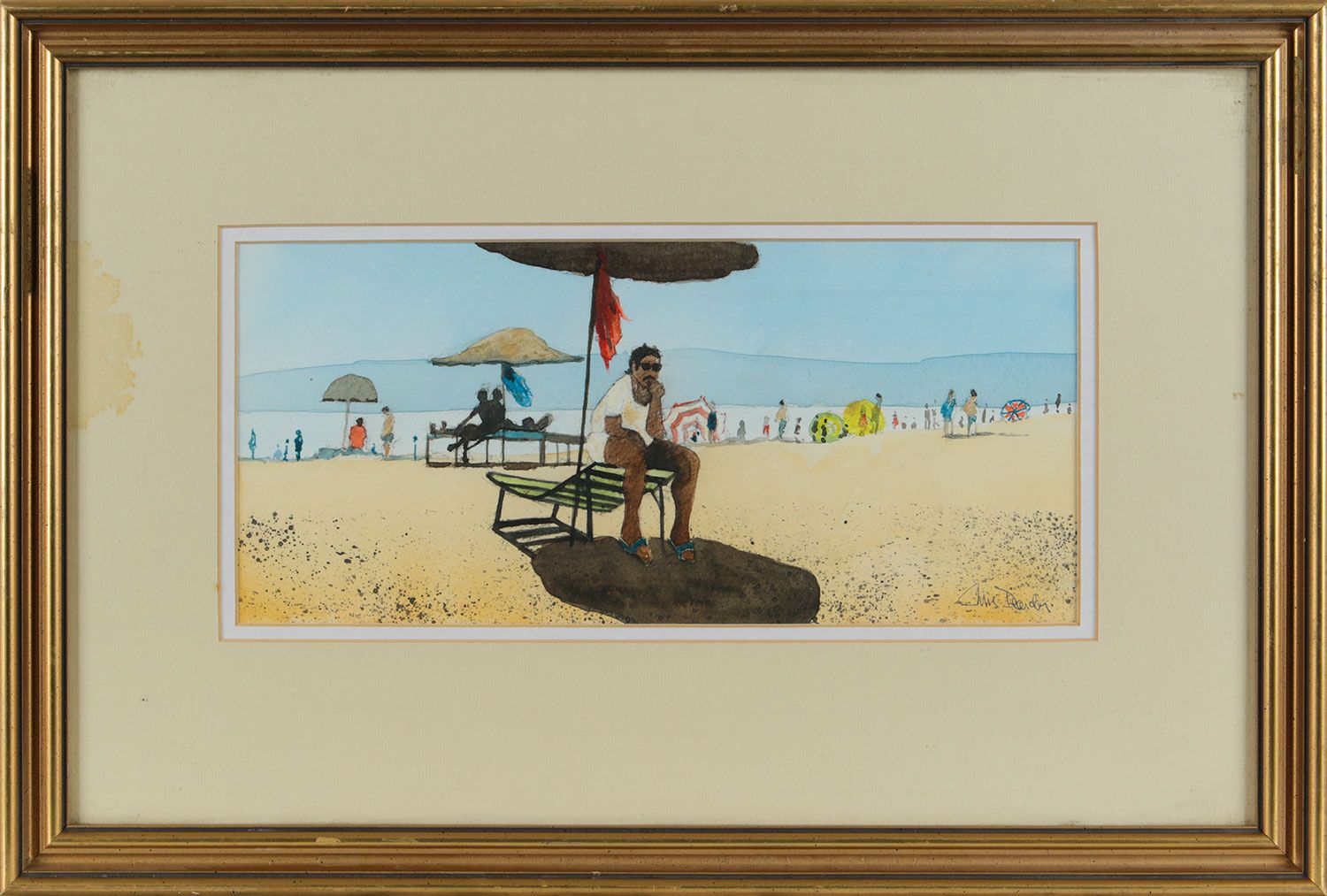 ON THE BEACH by Chris Dearden RUA at Ross's Online Art Auctions