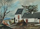 FARM BUILDINGS , DONEGAL by J.H. Flack at Ross's Online Art Auctions
