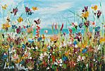 BANK OF WILD FLOWERS by Lorna Millar at Ross's Online Art Auctions
