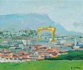 ICONIC BELFAST WITH H &W (HELLO AND WELCOME) by J Behan at Ross's Online Art Auctions