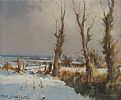 WINTER POOL NEAR LIMAVADY, COUNTY DERRY by Arthur H. Twells RUA at Ross's Online Art Auctions