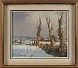 WINTER POOL NEAR LIMAVADY, COUNTY DERRY by Arthur H. Twells RUA at Ross's Online Art Auctions