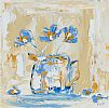 BLUE FLOWERS IN A JUG by Michael Smyth at Ross's Online Art Auctions