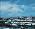 STORMY SEA'S AT DOWNINGS by Sean Lorinyenko at Ross's Online Art Auctions