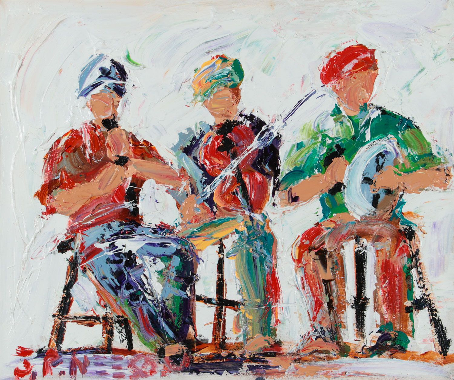 SESSION AT THE AULD DUBLINER by J.P. Neeson at Ross's Online Art Auctions