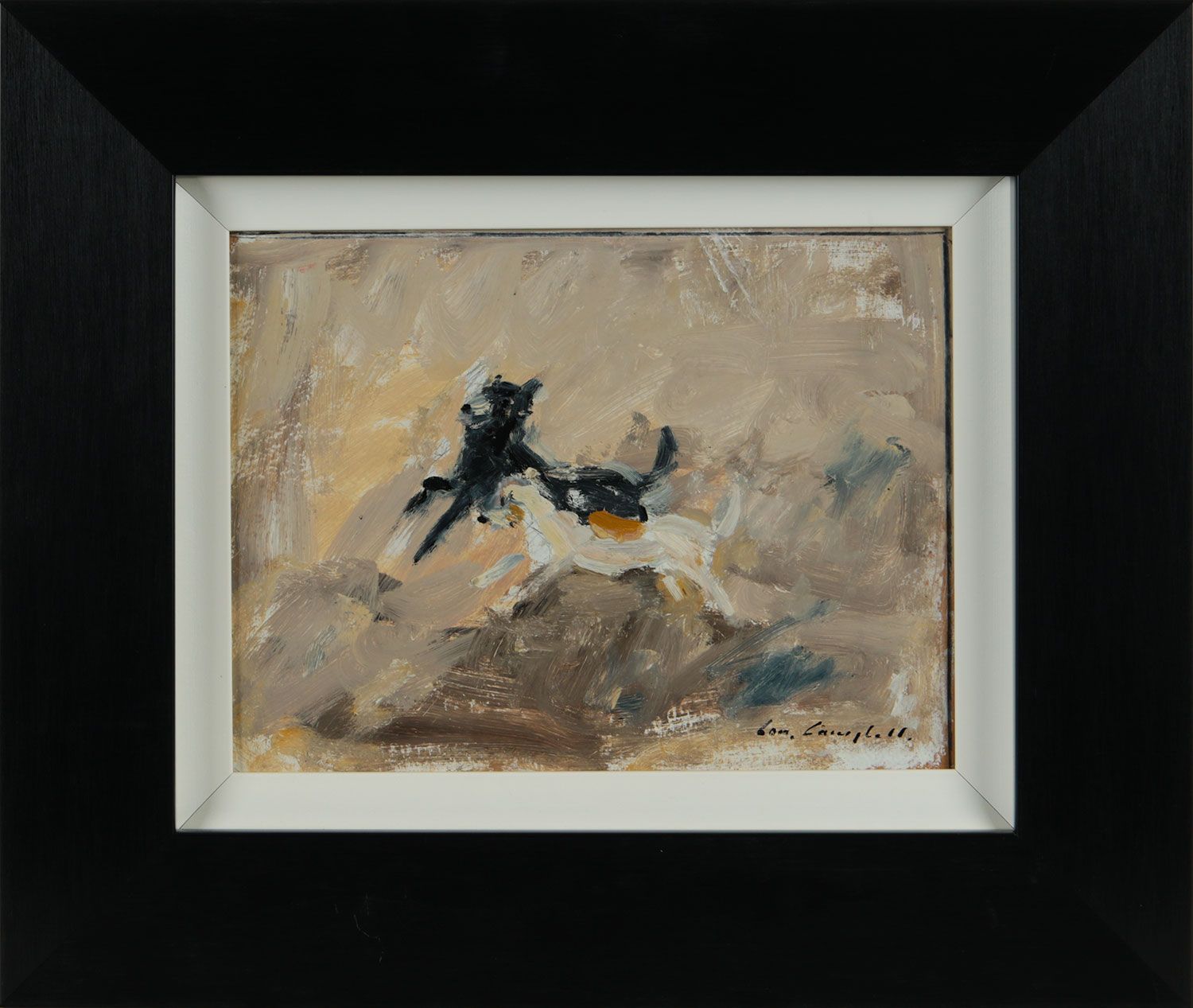 DOGS AT PLAY by Con Campbell at Ross's Online Art Auctions