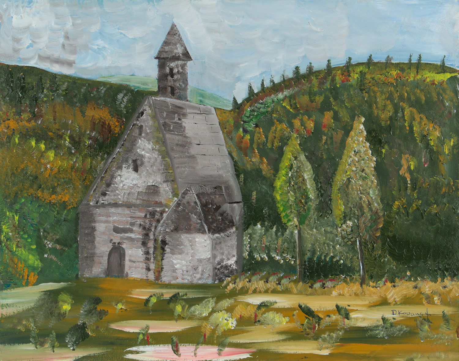 THE OLD CHURCH by Declan Kavanagh at Ross's Online Art Auctions