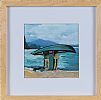 THE FANAD CURRACH MEN NEAR THE ROCKS ON DOWNINGS BEACH by Sean Lorinyenko at Ross's Online Art Auctions