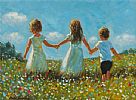 WILDFLOWER MEADOW by Molly Sweeney at Ross's Online Art Auctions