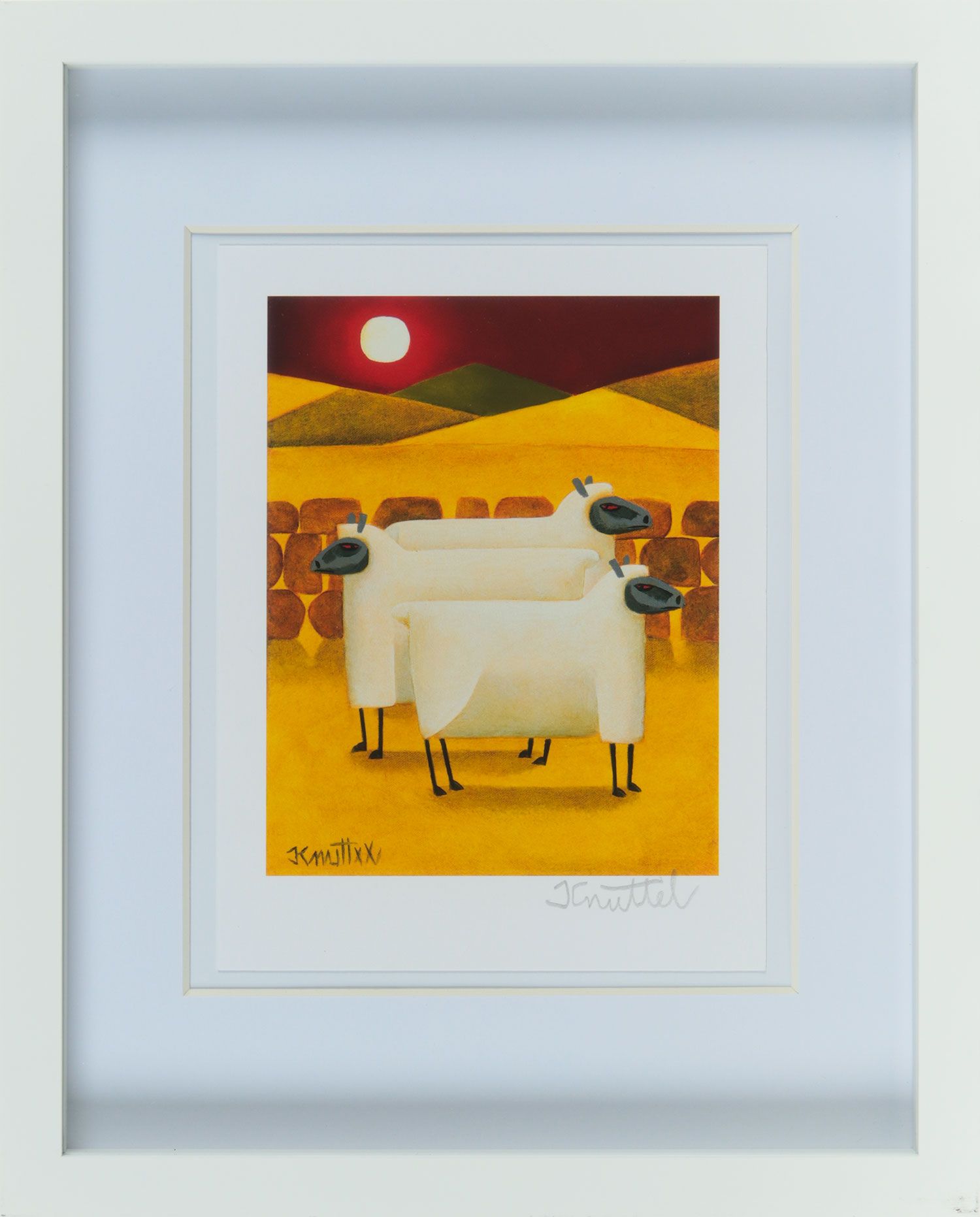 THREE SHEEP by Graham Knuttel at Ross's Online Art Auctions