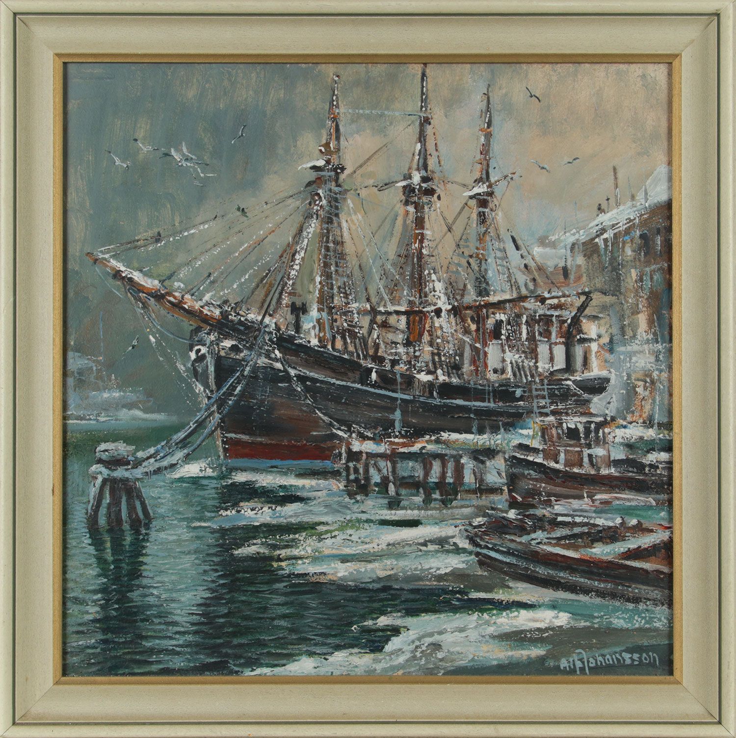 TALL SHIP by Continental School at Ross's Online Art Auctions