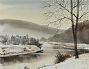 WINTER RIVER BANKS by Parson at Ross's Online Art Auctions