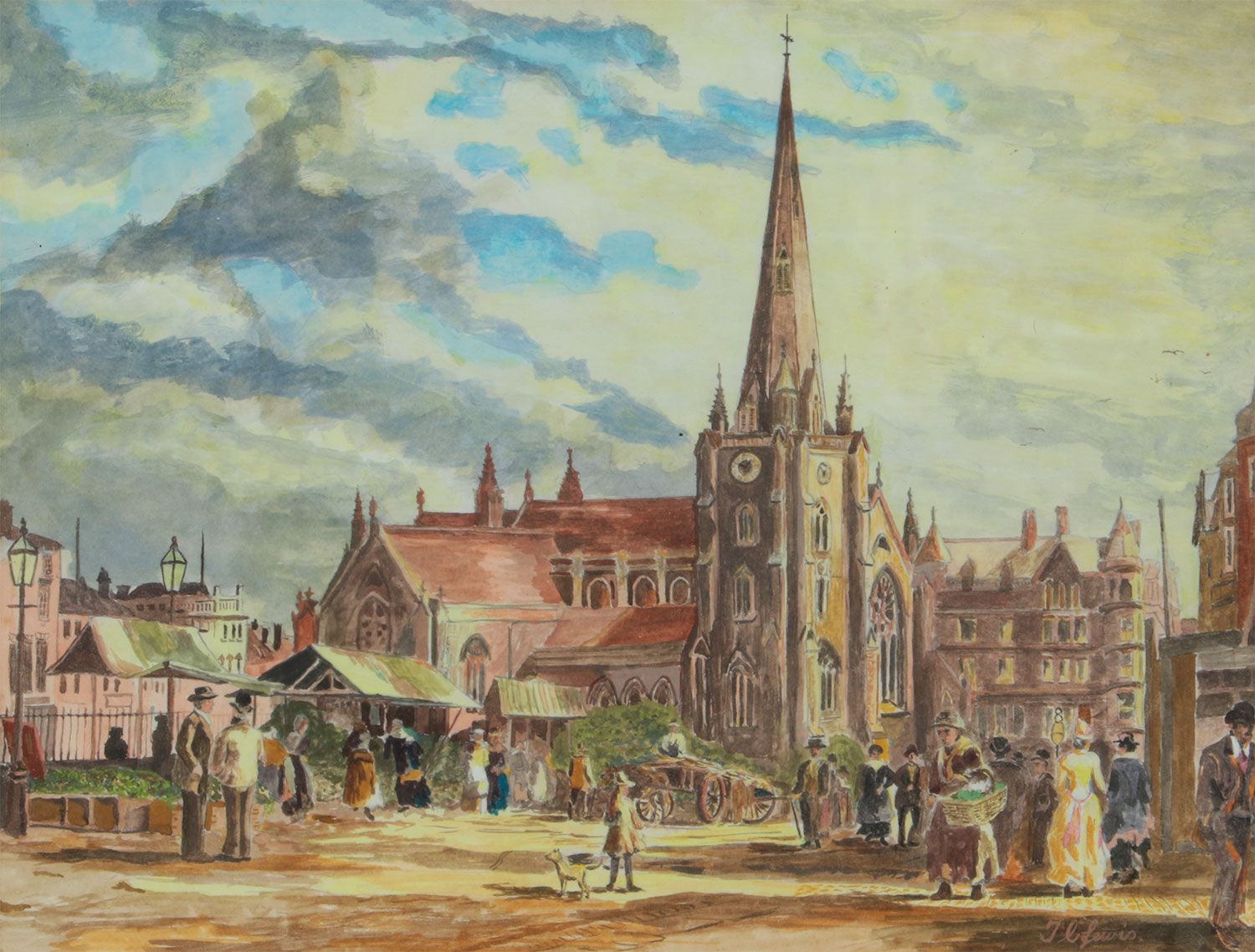 THE SATURDAY MARKET by T.G. Lewis at Ross's Online Art Auctions