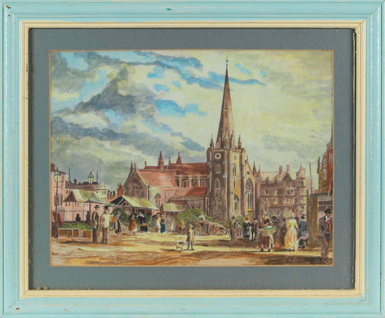 THE SATURDAY MARKET by T.G. Lewis at Ross's Online Art Auctions