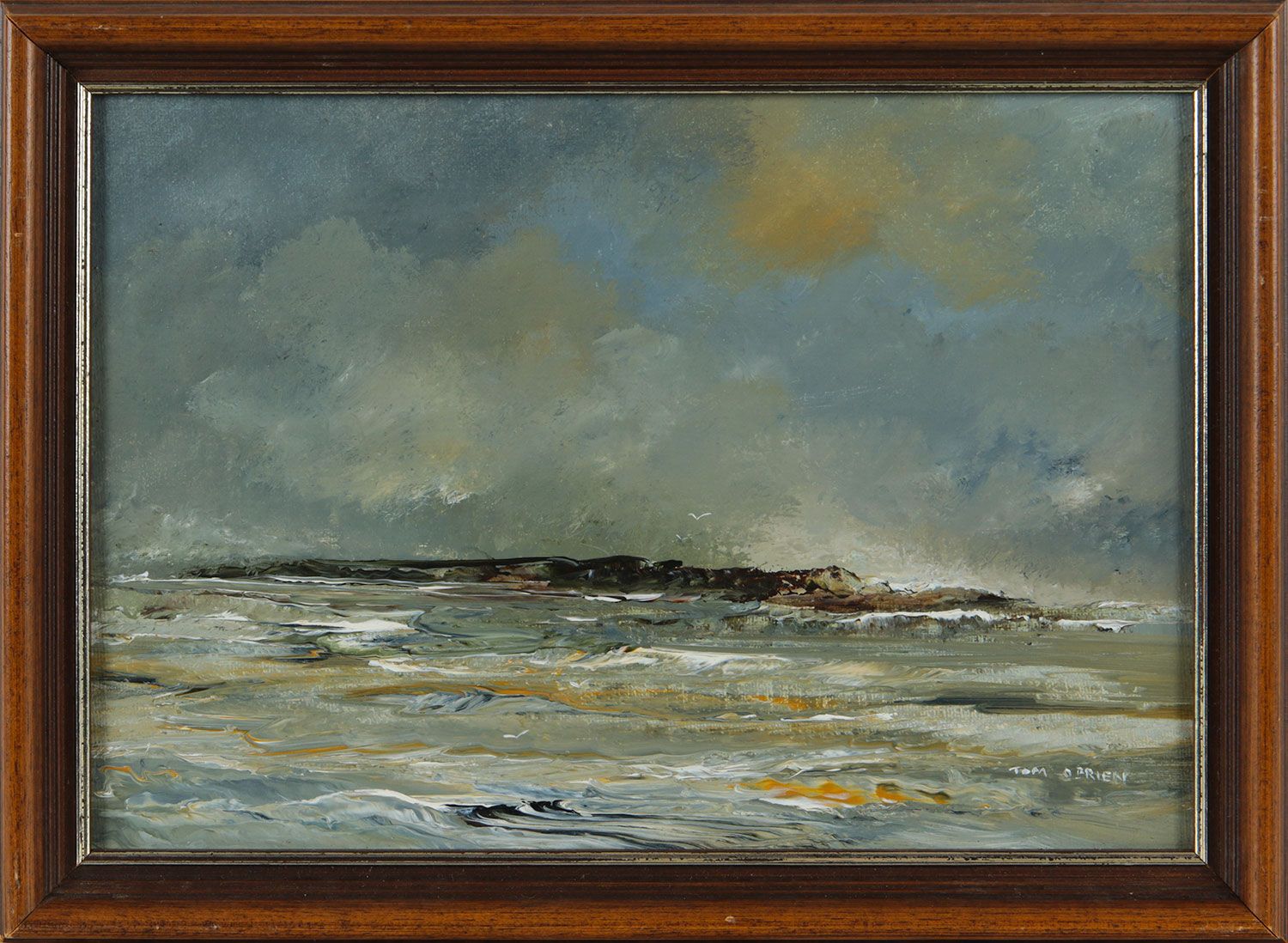 DUBLIN BAY SEASCAPE by Tom O'Brien at Ross's Online Art Auctions