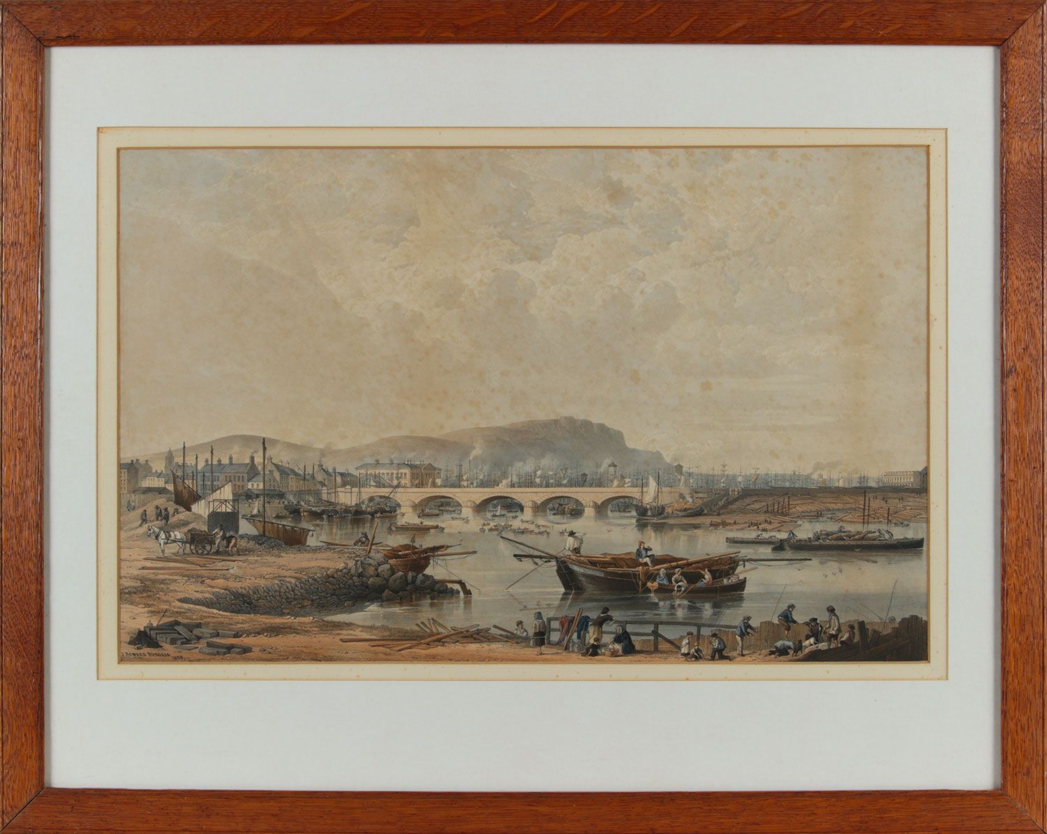 THE LONG BRIDGE, BELFAST by James Howard Burgess RHA at Ross's Online Art Auctions