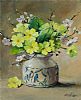 PRIMROSES AND APPLE BLOSSOM by Marjorie Wilson at Ross's Online Art Auctions
