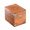 MAHOGANY BRASS BOUND STATIONARY BOX at Ross's Online Art Auctions