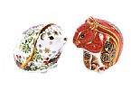 TWO CROWN DERBY ORNAMENTS at Ross's Online Art Auctions