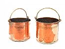 PAIR OF VICTORIAN COPPER LOG BUCKETS at Ross's Online Art Auctions