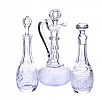 TWO CRYSTAL DECANTERS & CLARET JUG at Ross's Online Art Auctions