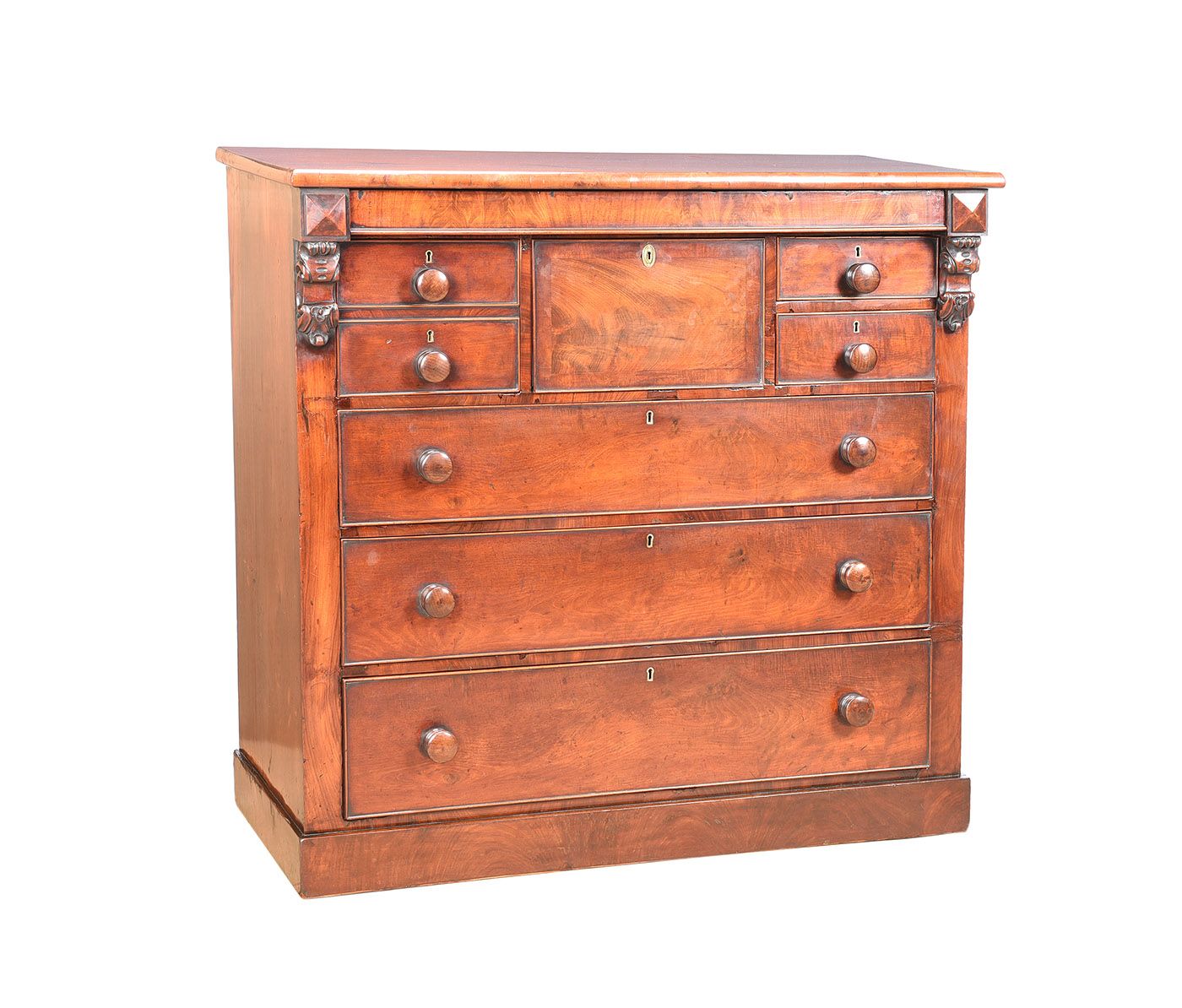 WILLIAM IV MAHOGANY CHEST at Ross's Online Art Auctions