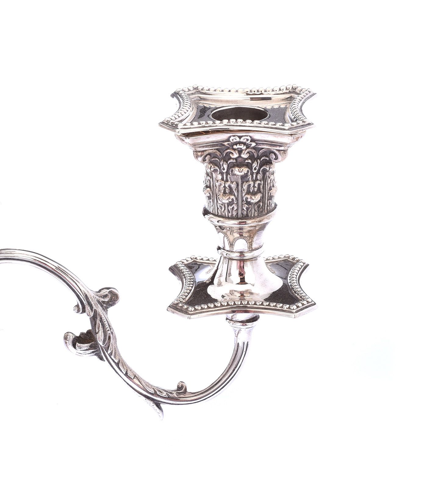 FINE SILVER CANDELABRUM at Ross's Online Art Auctions