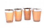FOUR SILVER HORN LIQUER MOUNTED CUPS at Ross's Online Art Auctions
