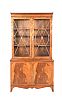 INLAID MAHOGANY REGENCY STYLE TWO DOOR BOOKCASE at Ross's Online Art Auctions