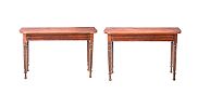 PAIR OF REGENCY MAHOGANY CONSOLE TABLES at Ross's Online Art Auctions