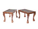PAIR OF CARVED HARDWOOD ORIENTAL COFFEE TABLES at Ross's Online Art Auctions