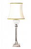SILVER PLATED CORINTHIAN PILLAR TABLE LAMP at Ross's Online Art Auctions