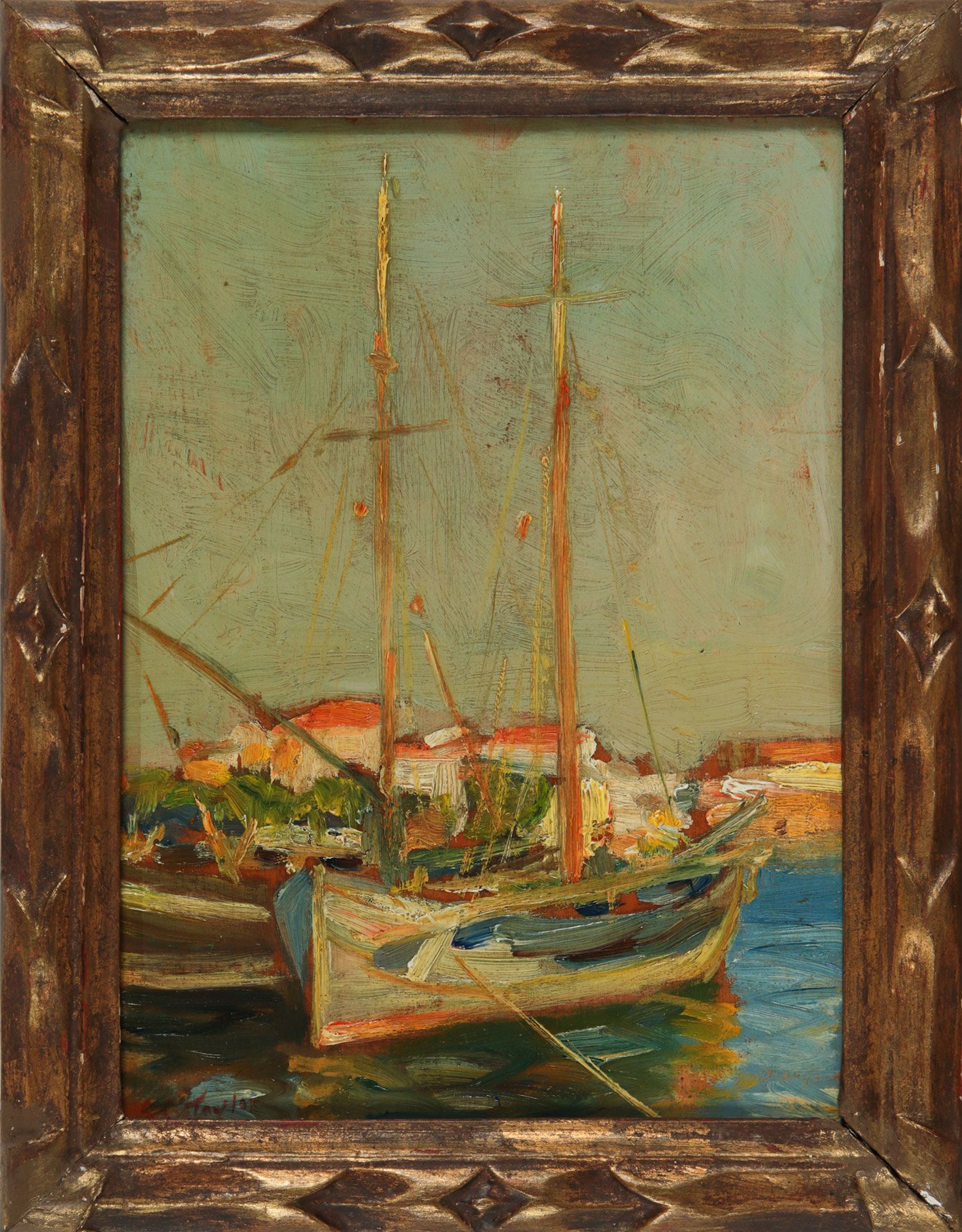 CONCARNEAU HARBOUR by Samuel C.  Taylor at Ross's Online Art Auctions